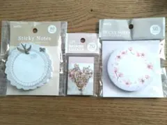 amifa 付箋 花柄と鳥モチーフ 80枚×2 ブック型マスキングシール　20枚