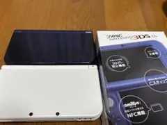 New 3DS LL ネイビー ホワイト 本体 充電器付