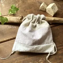 ハンドメイド ちくちくぬいぬい...ミニ巾着...‪ ·͜·♡‬