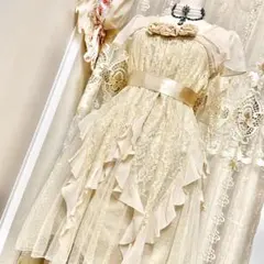 axes femme 立体薔薇付きドレスワンピース　Y2K 森ガール　姫カジ