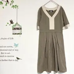 ミッシェルクラン /半袖ワンピース カットソーフレアワンピース 膝丈 38