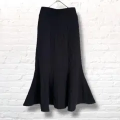 ダブルクローゼット　マーメイドロングスカート　黒　ブラック　タイト　通年用