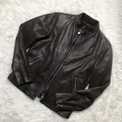 希少　ユナイテッドアローズ シングルライダースジャケット ラムレザー S