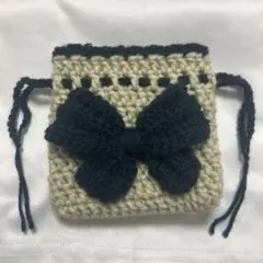 ハンドメイド リボン 巾着袋 ポーチ 小物入れ