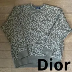 【美品】 Christian Dior ジャガード 総柄 ウール ニットのサムネイル