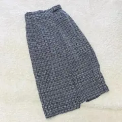 Hudson honeyハドソンハニー スカート M 黒白ツイード I-1190