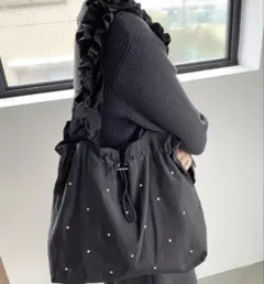 ローリーズファーム　スタッズフリルトートバッグ