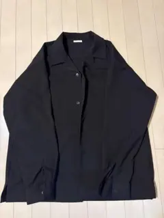 タイムイズオン　RAYON OPEN COLLAR SHIRT 0 ブラック TIME IS ON】 RAYON OPEN COLLAR SHIRTサイズ0 - メルカリ
