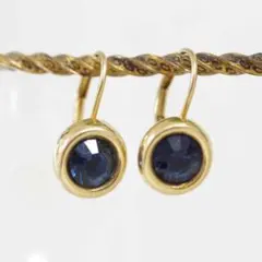 VINTAGE フレンチフック ブルーストーン ピアス