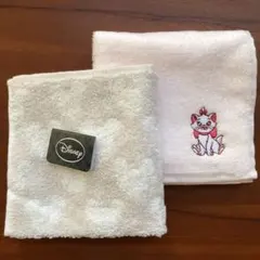 【新品】ディズニー　タオルハンカチ　2枚セット　ミッキー　マリーちゃん