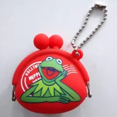 The MUPPETS カーミット シリコン コインケース がま口キーホルダー