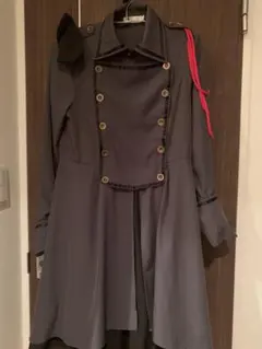 コスプレ　軍服ワンピース　グレー ロリータ　衣装　Ｍサイズ