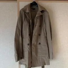 コットン ダブルブレスト トレンチコート ベージュ