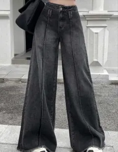 SHEIN DAZY ワイドレッグルーズフィットジーンズ、バギージーンズ