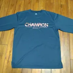 Champion ロングスリーブTシャツ ダークブルー