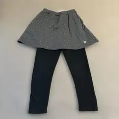 petit main ドット柄レギンス付きスカート