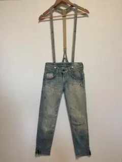 DIESEL デニムパンツ　サスペンダー付き