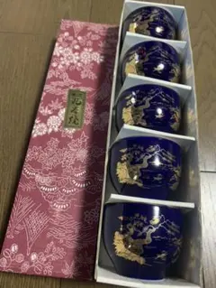 【新品未使用！化粧箱入り】九谷焼の茶器5客セット