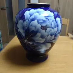 ☆ 宮内庁御用達 深川製磁 有田焼 金彩 菖蒲 あやめ 花瓶 花生 30cm