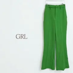 ★グレイル★フレアパンツ グリーン 鮮やか 脚長効果 きれいめ