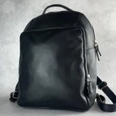 極美品 バーニーズニューヨーク リュック バッグパック デイパック レザー 黒