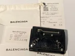 百貨店購入 BALENCIAGA ミニ財布 クラシック シティ ブラック 黒のサムネイル