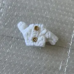 ぬい服 ぬいぐるみ用 ボタン付きセーター 10cm 15cm ホワイト 白