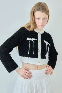 epine piping ribbon cardigan エピヌ　カーディガン