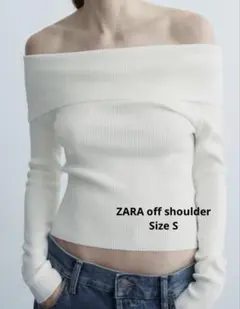 ZARA off the shoulder ribbed top