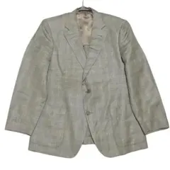 BURBERRY バーバリー ウール リネン チェック テーラードジャケット