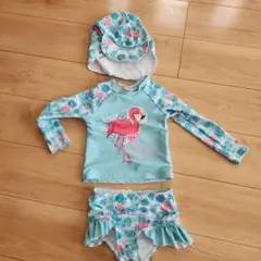 フラミンゴ　水着セット 2-3歳　長袖