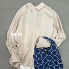 SHIPS 日本製 コットンオーガンジーシアーシャツ 白 - メルカリ