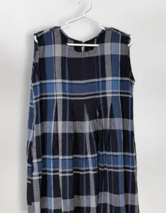 AMERICAN HOLIC チェックワンピース L ノースリーブ ロングワンピ