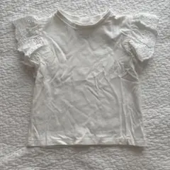 ZARA ホワイト フリル袖 レースTシャツ 6-9ヶ月