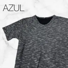 【アズールプリメラ】トップスTシャツブラック×グレー半袖シンプルメンズレディース