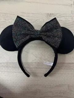 ミッキー耳カチューシャ ビーズ付き ディズニーランド ディズニーシー