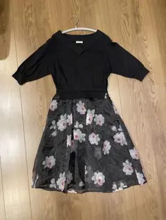 【美品】L'EST ROSE 膝丈ワンピース