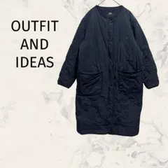 オーアンドアイ 中綿キルティングジャケット コート ノーカラー 無地 秋冬