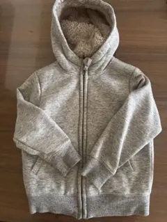 グレー ボアジップアップパーカー　UNIQLOユニクロ