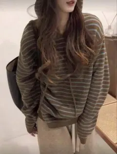 SHEIN フード付きレディースセーター