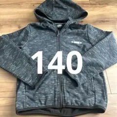 フルジップ　パーカー　裏地フリース生地　140 黒