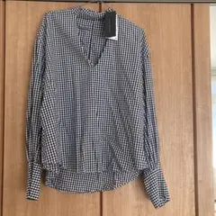 ZARA WOMAN ギンガムチェック長袖シャツ L