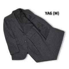 2Bストライプスーツ◇YA6(M～L相当)◇グレー◇オールシーズン◇ビジネスに