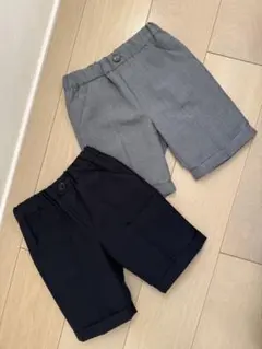 ハーフパンツ　フォーマル　受験服　ネイビー　グレー　110