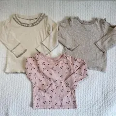 長袖Tシャツ 3枚セット まとめ 女の子 95