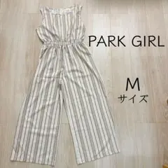 PARK GIRL ストライプ オールインワン Mサイズ