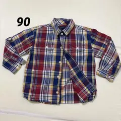 90TOMMY HILFIGER チェックシャツ サイズ2