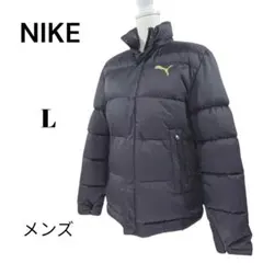 PUMAメンズ　ダウンジャケット　ロゴ刺繍入り【L】ブラック