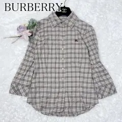 美品✨BURBERRY バーバリーブルーレーベル 七分袖 ブラウス ノバチェック