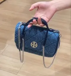 TORY BURCH トリーバーチ ウィラ デニム クロスボディ ハンドルバッグ